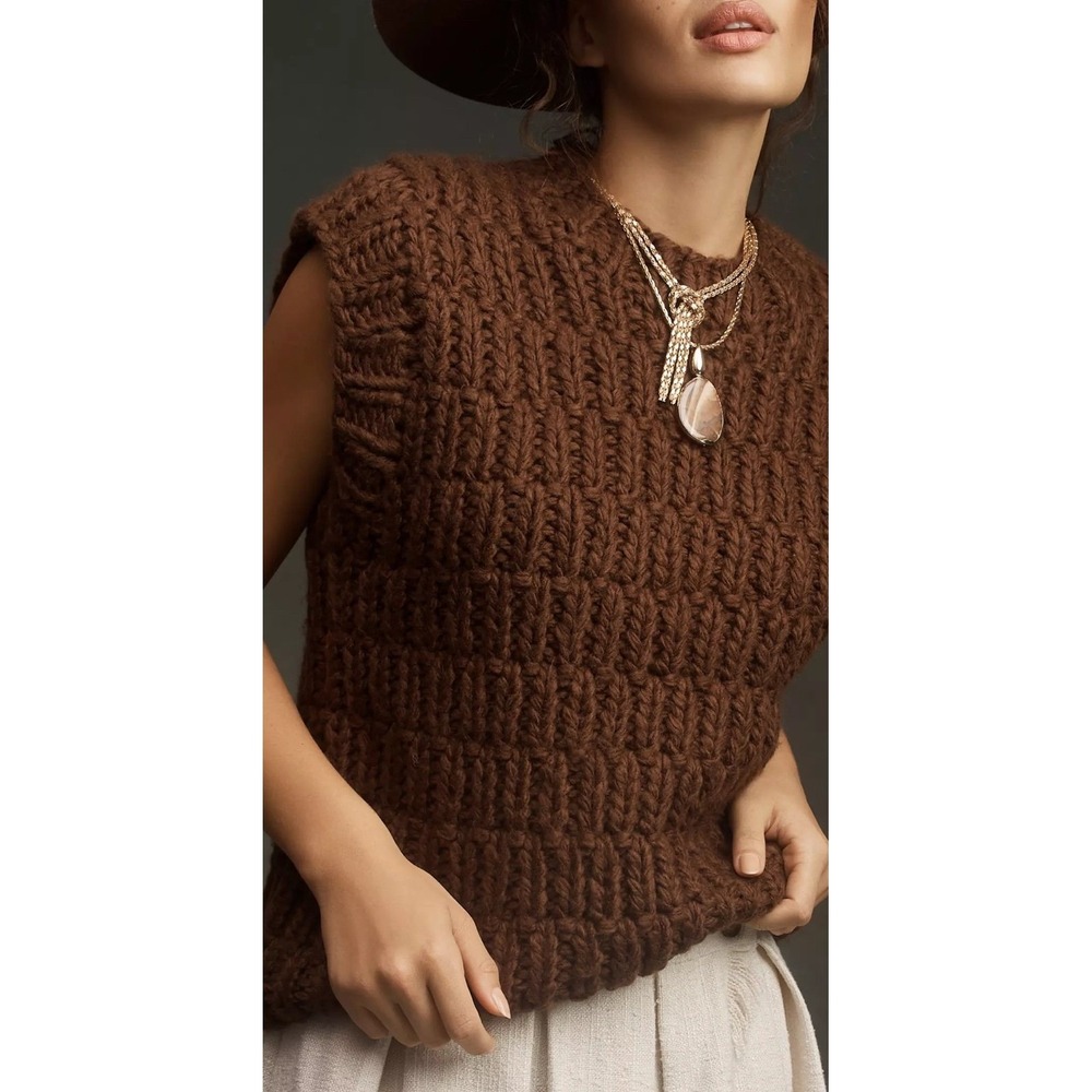 English Factory Brown V-Neck Sweater